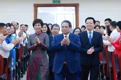 El primero ministero Pham Minh Chinh asiste a la XXVII Asamblea del Comité del Partido de la Agencia Vietnamita de Noticias (Fuente: VNA)