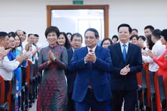 El primero ministero Pham Minh Chinh asiste a la XXVII Asamblea del Comité del Partido de la Agencia Vietnamita de Noticias (Fuente: VNA)