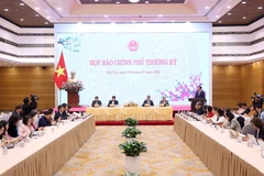 En la rueda de prensa ordinaria del Gobierno (Fuente: VNA)