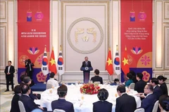 El secretario general del Partido Comunista de Vietnam, To Lam, asiste a la recepción oficial presidida por el presidente anfitrión, Lee Jae Myung (Fuente: VNA)