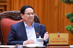 El primer ministro de Vietnam, Pham Minh Chinh, preside la reunión (Fuente: VNA)