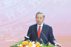 El secretario general del PCV y presidente de Vietnam, To Lam habla en el evento (Fuente: VNA)