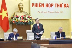 El presidente de la Asamblea Nacional de Vietnam, Tran Thanh Man, habla en el evento (Fuente: VNA)