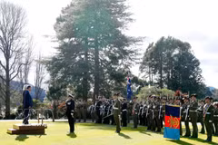 La ceremonia oficial de bienvenida al líder vietnamita To Lam se celebra solemnemente en la Residencia del Gobernador General en Canberra, Australia. (Foto: VNA)