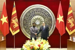 El presidente de la AN, Tran Thanh Man, recibe al presidente de Sri Lanka, Anura Kumara Dissanayaka (Fuente: VNA)