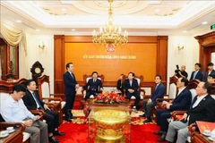 El presidente del Comité Popular provincial, Pham Quang Ngoc, habla en el evento (Fuente: VNA)