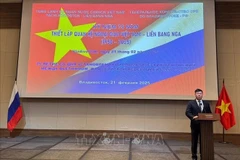 El Consulado General de Vietnam en Vladivostok, Rusia, celebra una ceremonia para conmemorar el 75 aniversario de los vínculos diplomáticos bilaterales (Fuente: VNA)