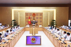 El primer ministro vietnamita, Pham Minh Chinh habla en el evento (Fuente: VNA)