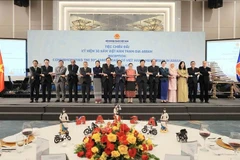 El viceprimer ministro y canciller Bui Thanh Son posa una foto con los delegados (Fuente: VNA)