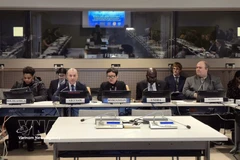 El ministro consejero Nguyen Hoang Nguyen habla en la cita (Fuente: VNA)