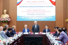 El presidente del Comité Central del Frente de la Patria de Vietnam (FPV), Do Van Chien habla en el evento (Fuente: VNA)