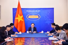 El ministro de Relaciones Exteriores, Le Hoai Trung, en la cita (Fuente: VNA)