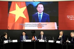 El viceprimer ministro vietnamita Tran Hong Ha en su mensaje en video enviado al Foro (Fuente: VNA)