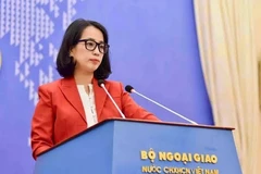 La portavoz del Ministerio de Relaciones Exteriores, Pham Thu Hang (Fuente: VNA)