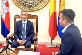 En la entrevista (Fuente: VNA)