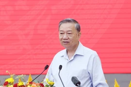 El secretario general del Partido Comunista de Vietnam (PCV), To Lam, en la cita (Fuente: VNA)