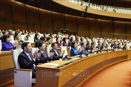 La Asamblea Nacional de Vietnam aprueba la Resolución que ratifica la propuesta del presidente del Consejo Electoral Nacional (CEN) sobre el nombramiento de varios vicepresidentes y miembros de dicho órgano (Fuente: VNA)