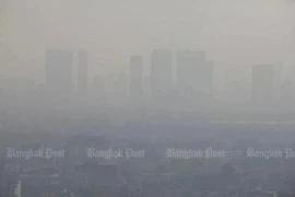 El polvo cubre Bangkok el 7 de enero. (Foto: bangkokpost.com)