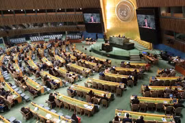 En la sesión plenaria del CDHNU para elegir a sus miembros para el período 2026-2028 (Foto: VNA)