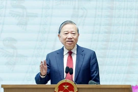 El secretario general del Partido Comunista de Vietnam, To Lam, habla en la cita (Fuente: VNA)