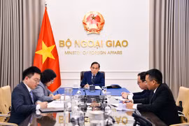El ministro de Relaciones Exteriores, Le Hoai Trung, durante la cita (Fuente: Cancillería de Vietnam)