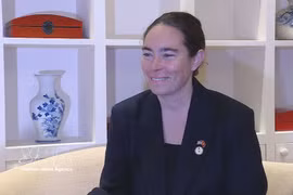 Caroline Vik, directora de Políticas de la DFC (Fuente: VNA)