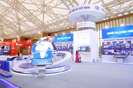 El stand de la Agencia Vietnamita de Noticias (VNA) en el evento (Fuente: VNA)
