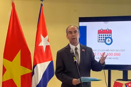 El embajador de Cuba en Vietnam, Rogelio Polanco Fuentes, en el evento (Fuente: VNA)