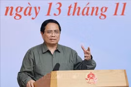 El primer ministro Pham Minh Chinh habla en el evento (Fuente: VNA)