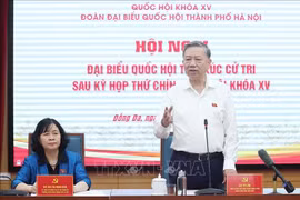l secretario general del Partido Comunista de Vietnam, To Lam, habla en el evento (Fuente: VNA)