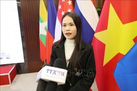 Nguyen Thi Lan Anh, estudiante de maestría en la Universidad de Negocios y Economía Internacionales de Beijing (Foto: VNA)