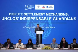 El viceministro de Relaciones Exteriores, Nguyen Manh Cuong, habla en el evento (Fuente: VNA)