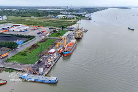 Se prevé que a partir de septiembre de 2026, los productos agrícolas del delta del Mekong se exporten directamente desde el puerto de Cai Cui a Guangxi, China. (Foto: VNA)
