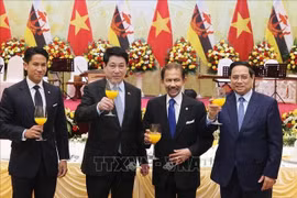 En el banquete de Estado en honor al sultán Haji Hassanal Bolkiah (Fuente: VNA)