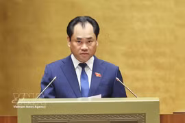 El ministro de Agricultura y Medio Ambiente, Trinh Viet Hung, habla en la sesión (Fuente: VNA)