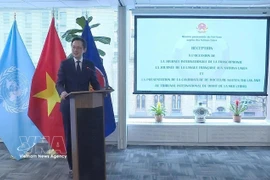 El embajador Do Hung Viet habla en la cita (Fuente: VNA)