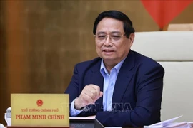 El primer ministro de Vietnam, Pham Minh Chinh, habla en la cita (Fuente: VNA)