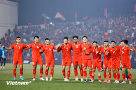La selección nacional de Vietnam ha escalado tres posiciones hasta el puesto 107 del mundo y el 19 de Asia en la última clasificación de la FIFA (Fuente: VNA)
