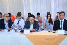 El vicepresidente permanente de la APV Nguyen Duc Loi habla en el evento (Fuente: VNA)