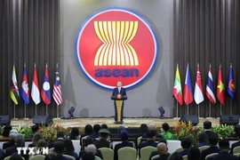 El secretario general del Partido Comunista de Vietnam, To Lam, pronuncia un discurso en la ceremonia conmemorativa del 30 aniversario de la adhesión de Vietnam a la ASEAN. (Foto: VNA)