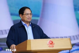 El primer ministro de Vietnam, Pham Minh Chinh habla en el evento (Fuente: VNA)