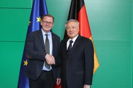 En el encuentro entre el vicepremier Nguyen Hoa Binh y el vicepresidente del Parlamento Federal de Alemania, Bodo Ramelow (Fuente: VNA)