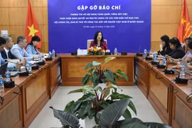 La vicecanciller Le Thi Thu Hang preside el encuentro (Fuente: VNA)