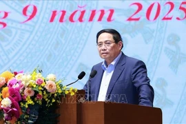 El primer ministro de Vietnam, Pham Minh Chinh habla en el evento (Fuente: VNA)