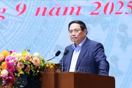 El primer ministro de Vietnam, Pham Minh Chinh habla en el evento (Fuente: VNA)