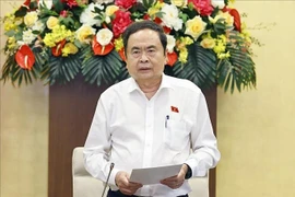 El presidente de la Asamblea Nacional de Vietnam (Parlamento), Tran Thanh Man, habla en la reunión (Fuente: VNA)