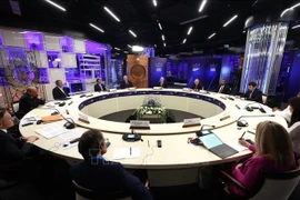 El presidente Vladimir Putin en la reunión del Foro de la "Semana Nuclear Mundial". Foto: VNA