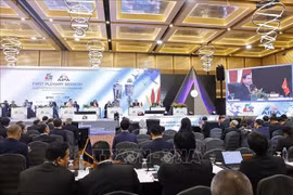 El presidente de la Asamblea Nacional de Vietnam, Tran Thanh Man, pronuncia un discurso en la Primera Sesión Plenaria de la AIPA-46 (Fuente: VNA)