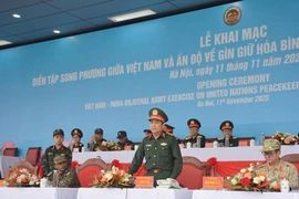 El coronel general Phung Si Tan, subjefe del Estado Mayor del Ejército Popular de Vietnam en la cita (Fuente: VNA)