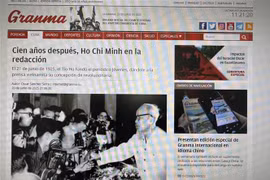 El artículo publicado en el periódico Grama (Fuente: VNA)
